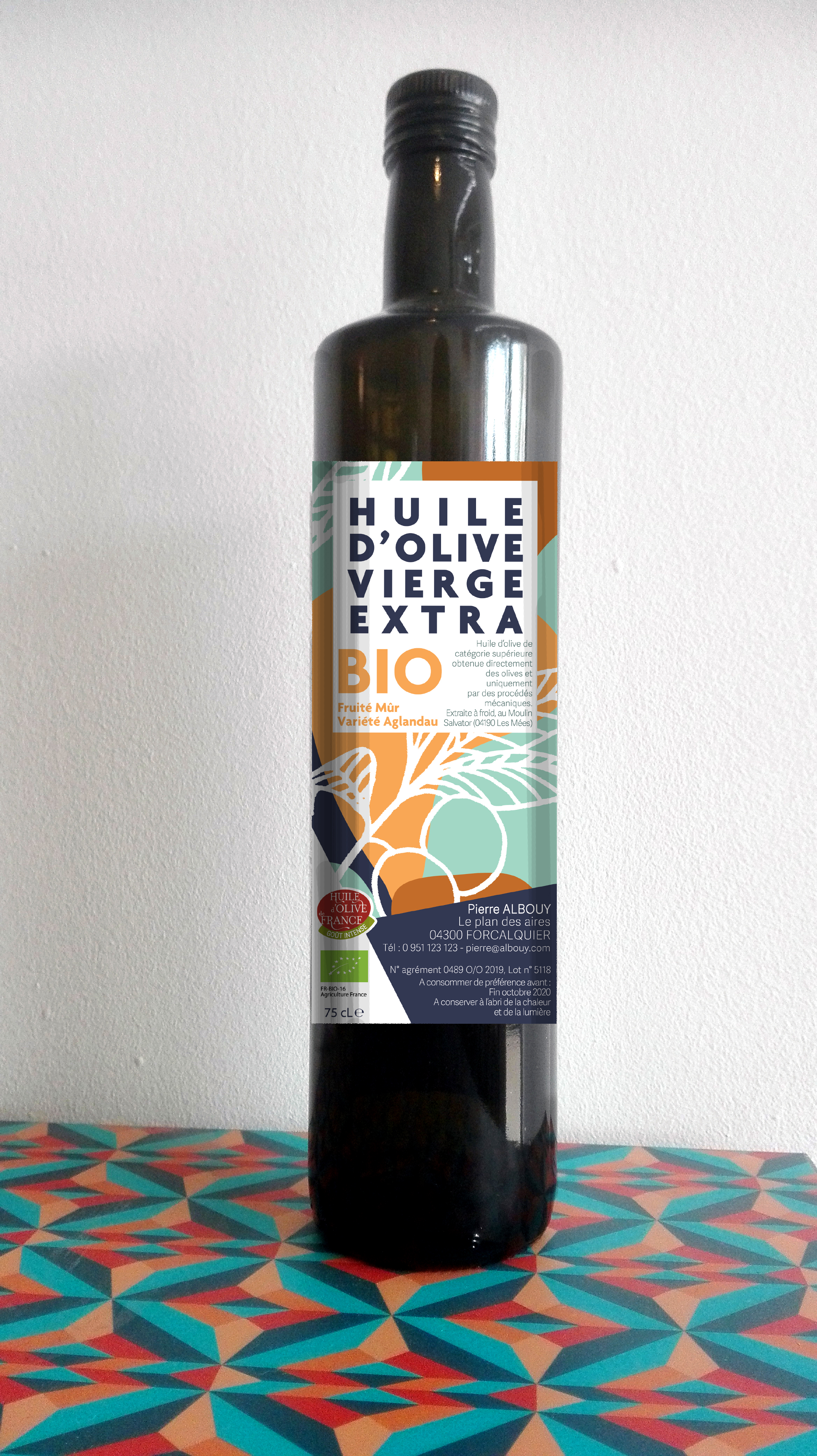 design etiquette huile d'olive